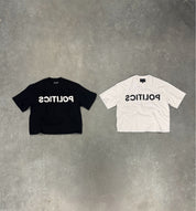 White Politics Mirror Tee